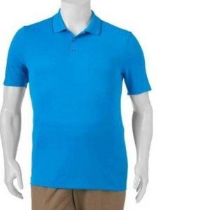 Mens Golf Polo FILA Blue Sport 2XB Big Dry-Fit Short Sleeve Athletic Shirt